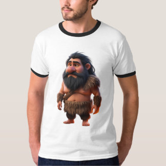 T-shirt Caractère Drôle de Caveman de dessin animé - Ours 