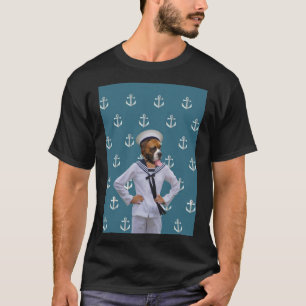 T-shirt Caractère drôle de chien de marin