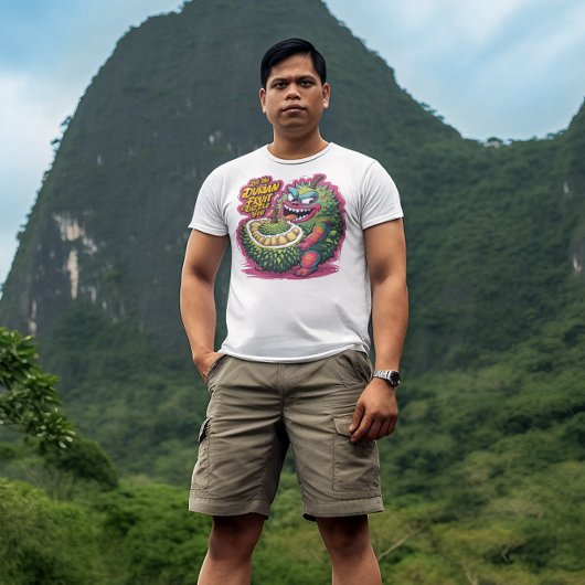 T-shirt Caractère du dessin animé Durian Fruit