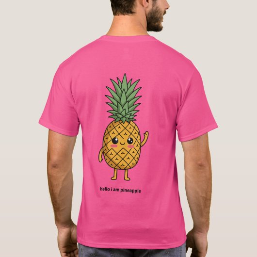 T-shirt caractère enjoué d'ananas (Dos)