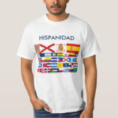 T-shirt CARACTÈRE ESPAGNOL origine et pays. En avant et (Devant)