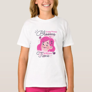T-shirt Caractère Fleur Fleur Motivation