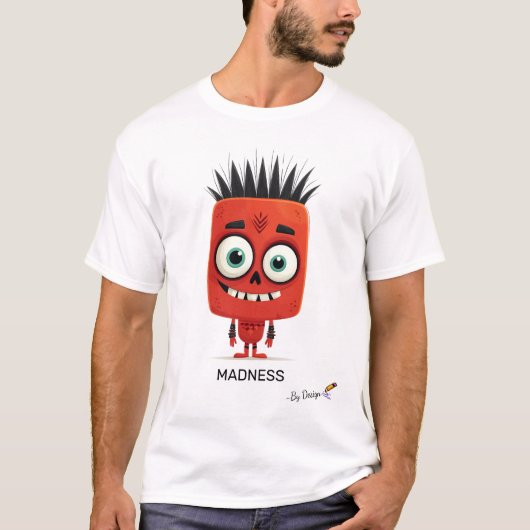 T-shirt Caractère Red Punk | MADNESSE - Par conception | A (Devant)