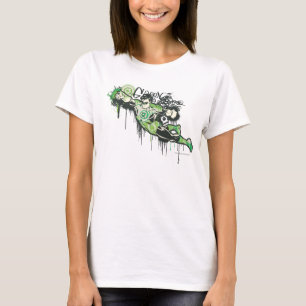T-shirt Caractère vert de graffiti de lanterne
