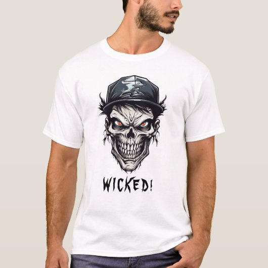 T-shirt Caractère Zombie Mal Mal Méchant (Devant)