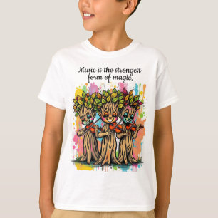 T-shirt Caractères d'arbre musical mignons