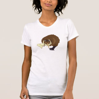 T-shirt caractères de livre de comparaison de kiwi