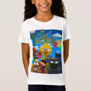 T-Shirt Caractères de rue Sésame Scène de parti