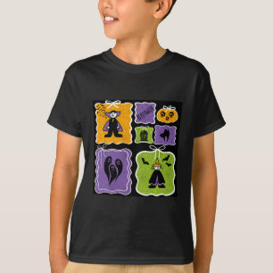 T-shirt Caractères d'Halloween mignonne Vampire et sorcièr