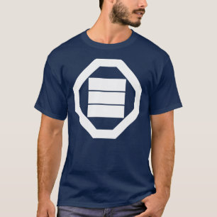 T-shirt Caractères kanji pour trois sur plateau