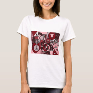 T-shirt Carafe fabuleuse de vin et art abstrait en verre