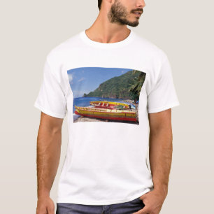 T-shirt Caraïbes, BWI, Sainte-Lucie, voiliers, Soufriere.