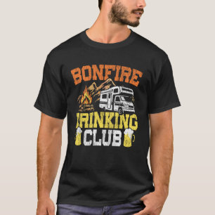 T-shirt Caravane Camping Rétro Feu de Camp Alcool Ivre Abe