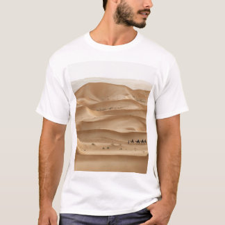 T-shirt Caravane en chameau, coucher du soleil du Sahara,