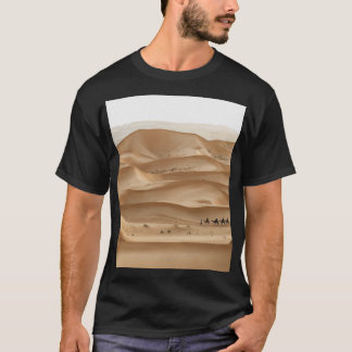 T-shirt Caravane en chameau, coucher du soleil du Sahara,