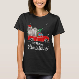 T-shirt Caravane en Coton De Tulear Rouge Camion Noël