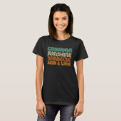T-shirt Caravanning Caravan Sunshine Barbecue Beer And Win (Devant entier)
