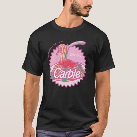 T-shirt Carbie I Lobs Pain Pâtes Pizza Retro Pink S (Devant)