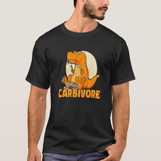 T-shirt Carbivore Dinosaure Pasta Spaghetti Carbohydrate R (Devant)