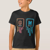 T-shirt Carbon Nitrogen Science Design Fun Chemistry Lover (Devant)