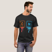 T-shirt Carbon Nitrogen Science Design Fun Chemistry Lover (Devant entier)