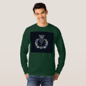 T-shirt Carbone Fibre Print Silver Scottish Thistle (Devant entier)