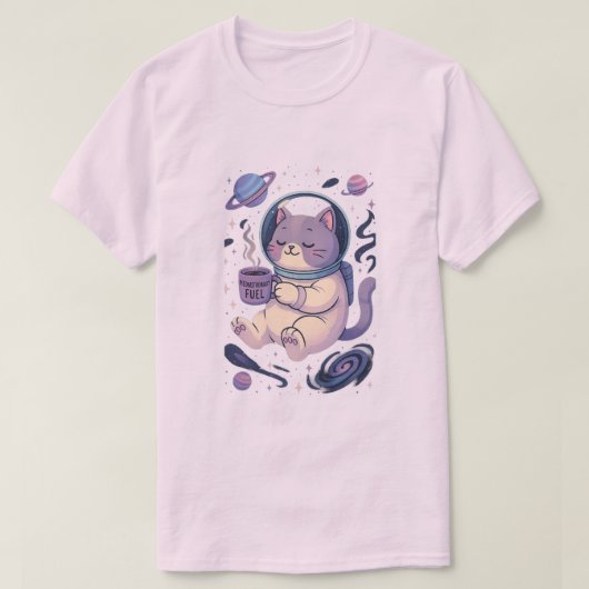 T-shirt Carburant de Meowstronaute – Conception d'un chat (Design devant)