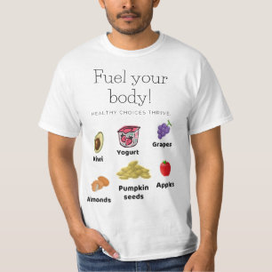 T-shirt Carburez Votre Corps Frais Choix Vert Et Nourrissa