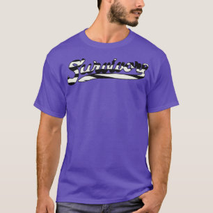 T-shirt Carcinoid Cancer Awareness Survivor Zebra Ribbon G