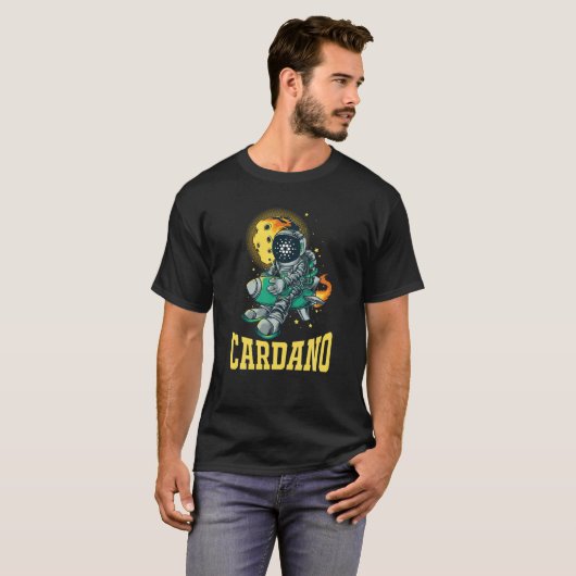 T-shirt Cardano À La Lune, Cardano ADA Meilleur Coin Crypt (Devant entier)