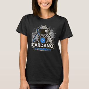 T-shirt Cardano À L'Astronaut De Cryptomonnaie Sur La Lune