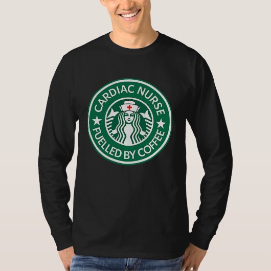 T-shirt Cardiac Nurse and Coffee Top (Devant)