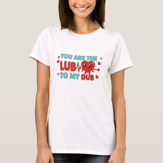 T-shirt Cardiac Nurse Valentine Design (Devant)