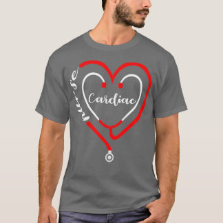 T-shirt Cardiac Nurse Valentines Day Stethoscope Heart RN 