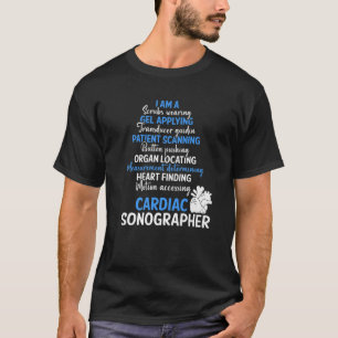 T-shirt Cardiac Sonographe Echo Tech Application RDCS