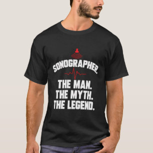T-shirt Cardiac Sonographe Légende Sonographie Médicale Ul