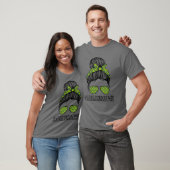 T-shirt Cardiac Sonographe Messy Bun St Patrick's Day Sha (Unisexe)