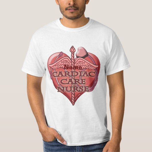 T-shirt Cardiaque Caduceus Soins cardiaques Infirmière (Devant)