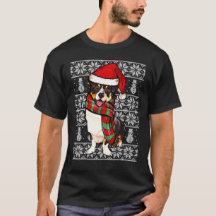 T-shirt Cardigan de Noël chapeau de Père Noël Corgi galloi