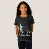 T-Shirt Cardigan noir mignon Corgi Welsh Amoureux des chie (Devant entier)
