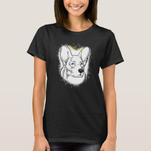 T-shirt Cardigan Welsh Corgi avec couronne