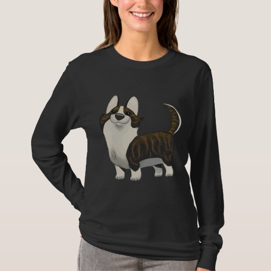 T-shirt Cardigan Welsh Corgi Brindle   (Devant)