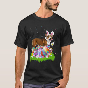 T-shirt Cardigan Welsh Corgi Chien Chasse aux œufs de Pâqu