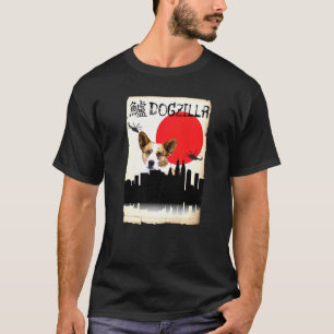T-shirt Cardigan Welsh Corgi Chien Dogzilla