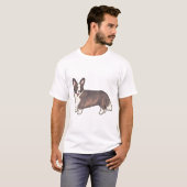 T-shirt Cardigan welsh corgi dog Delft � Cute Animal Art (Devant entier)