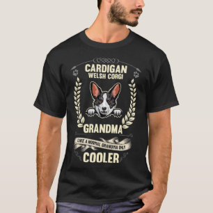 T-shirt Cardigan Welsh Corgi Grand-Mère Comme Une Grand-Mè