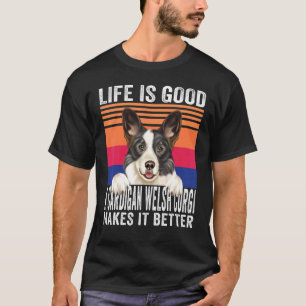 T-shirt Cardigan Welsh Corgis Rend Votre Vie Vintage