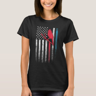 T-shirt Cardinal Bird 4 juillet American Flag America Pa