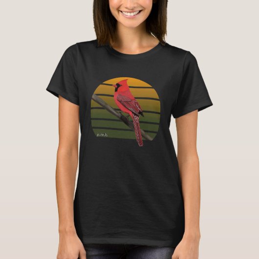 T-shirt Cardinal Bird Bird Birdwatcher Animal Biologist  1 (Devant)