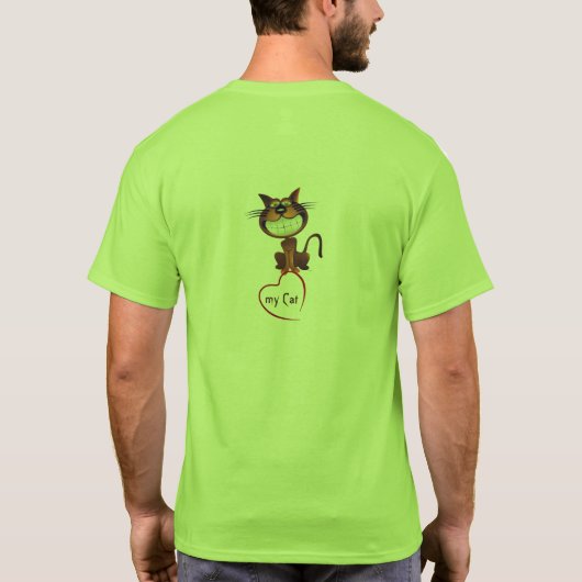 T-shirt Cardinal Bird drôle Amoureux des chats (Dos)
